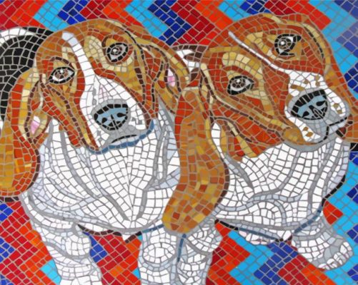 Mosaic Dogs Paint By Numbers