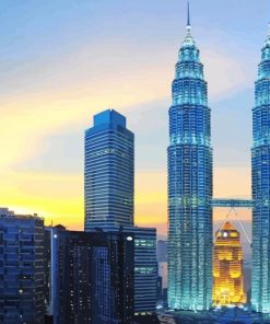 Petronas Twin Towers Kuala Lumpur Paint By Numbers