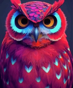 Purple Owl Paint By Numbers