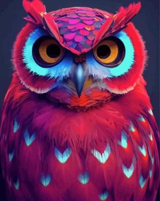 Purple Owl Paint By Numbers