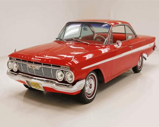 Red 61 Impala Paint By Numbers