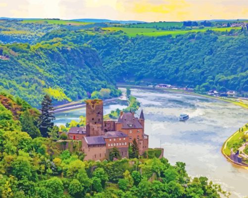 Rhine Valley River In Germany Paint By Numbers