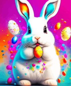 Splatter Easter Bunny Paint By Numbers