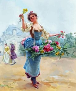 The Flower Seller Paint By Numbers