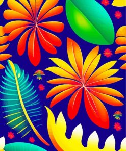 Tropical Flowers Paint By Numbers