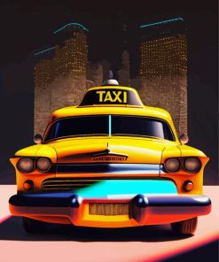 Vintage New York City Taxi Paint By Numbers