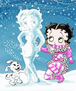 Betty Boop Snow Paint By Numbers