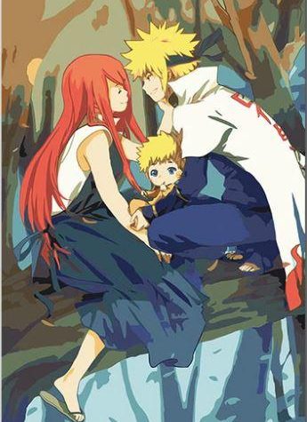 Minato and Kushina Anime Paint By Numbers