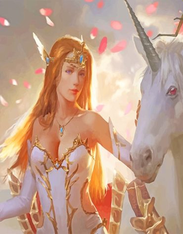 Mythical Angel Unicorn Paint By Numbers