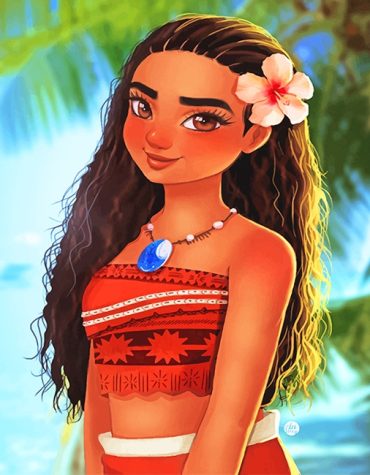 Princess Moana Cartoon Paint By Numbers