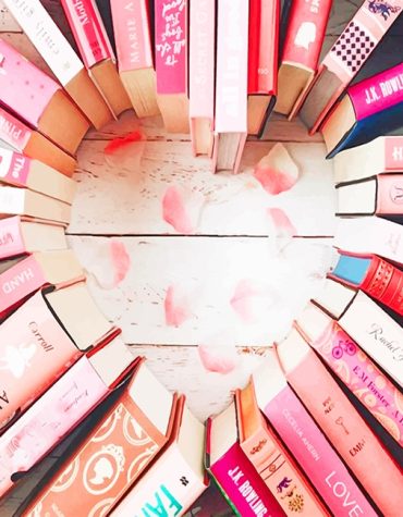 Pink Book Heart Paint By Numbers