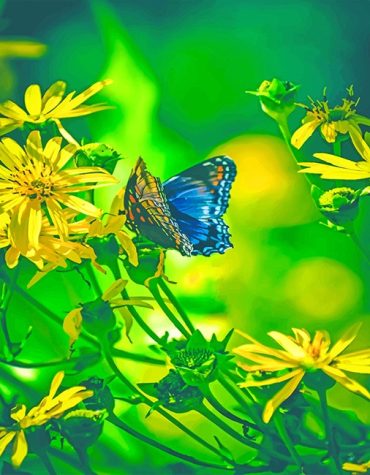Yellow Swallowtail Butterfly Paint By Numbers