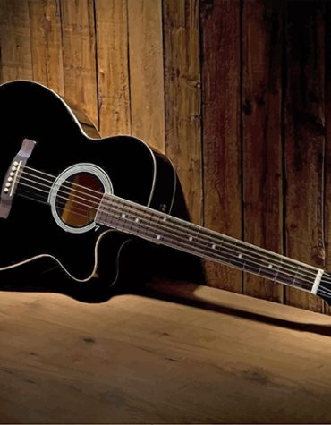 Black Guitar Music Paint By Numbers