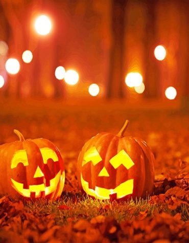 Glowing Halloween Pumpkin Paint By Numbers