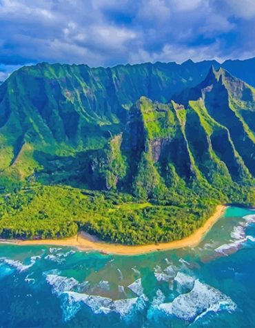 Beautiful Hawaii Seascape Paint By Numbers