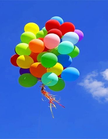 Colorful Sky Balloons Paint By Numbers