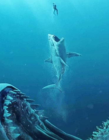 Shark Danger Sea Paint By Numbers