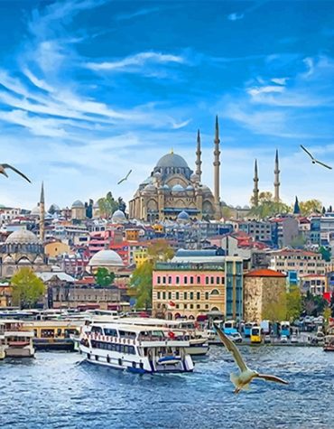 Istanbul Travel Scene Paint By Numbers