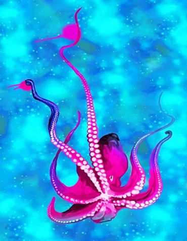 Pink Octopus Ocean Art Paint By Numbers