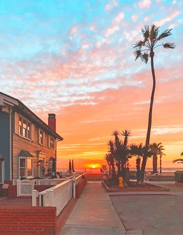Los Angeles Sunset Glow Paint By Numbers