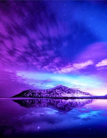 Purple Mountains and Sea Paint By Numbers