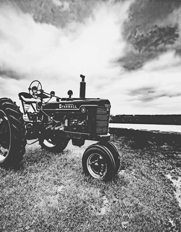 Countryside Black Tractor Paint By Numbers