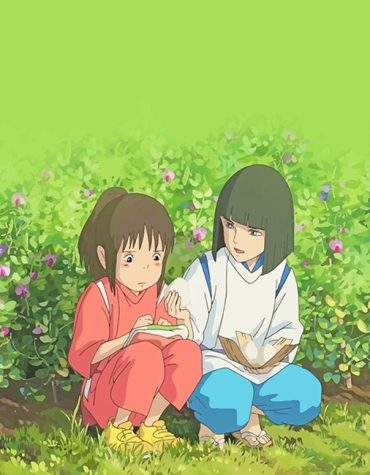Cute Chihiro and Haku Anime Paint By Numbers
