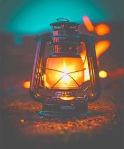 Vintage Lantern Glow Paint By Numbers