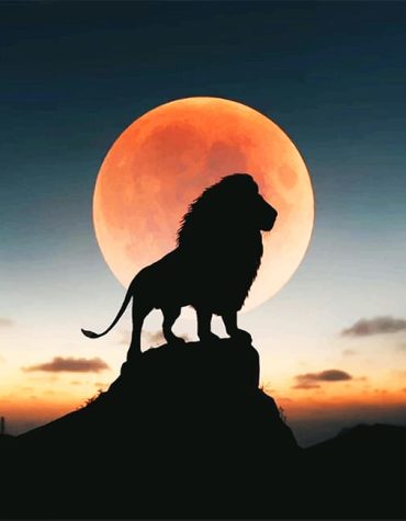 Lion King Silhouette Paint By Numbers
