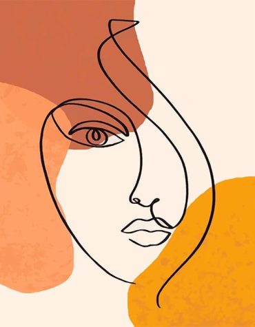 Abstract Face Line Paint By Numbers