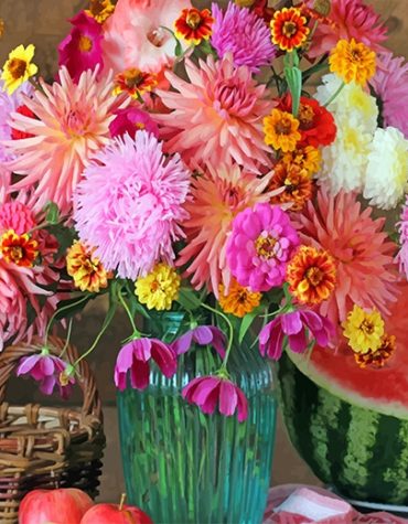 Watermelon Blooms Paint By Numbers