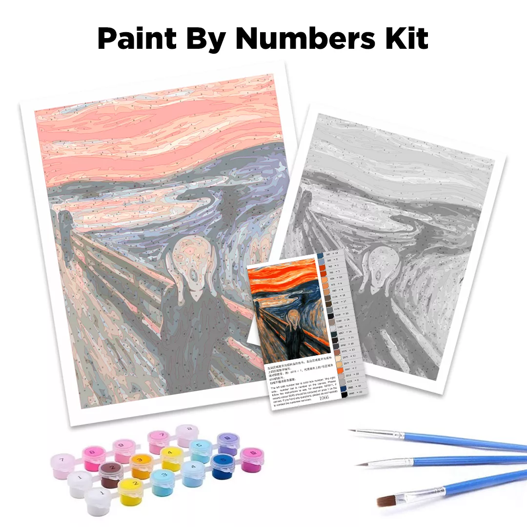 Trout Fish Mountain Seascapes Paint By Numbers Kit Contents