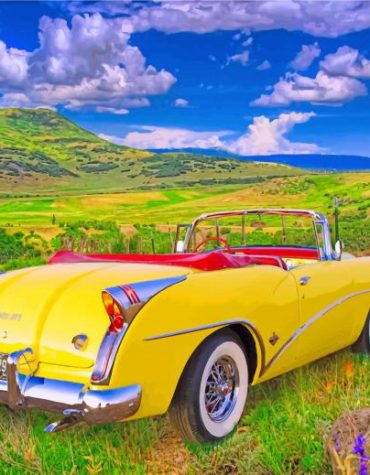 Buick Skylark Vintage Yellow Car Paint By Numbers