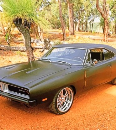 Matte Black 1969 Charger Paint By Numbers