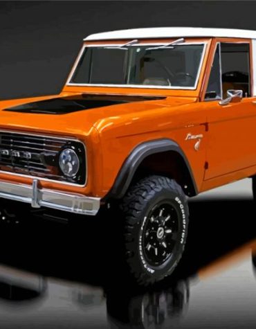 Orange 1972 Ford Bronco Paint By Numbers