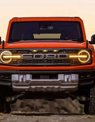 Orange Ford Bronco 2022 Paint By Numbers