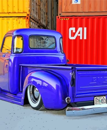 54 GMC Truck Blue Paint By Numbers