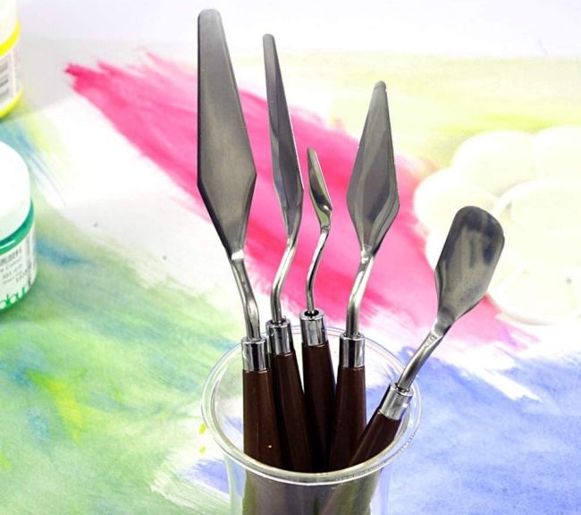 Steel Spatula Mixing Tool Paint By Numbers