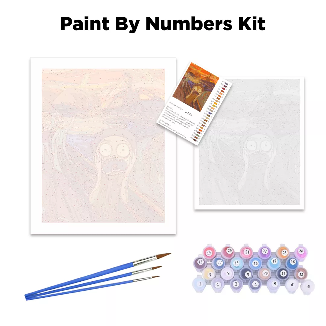 Red Lips and Wealthy Woman Paint By Numbers kit contents