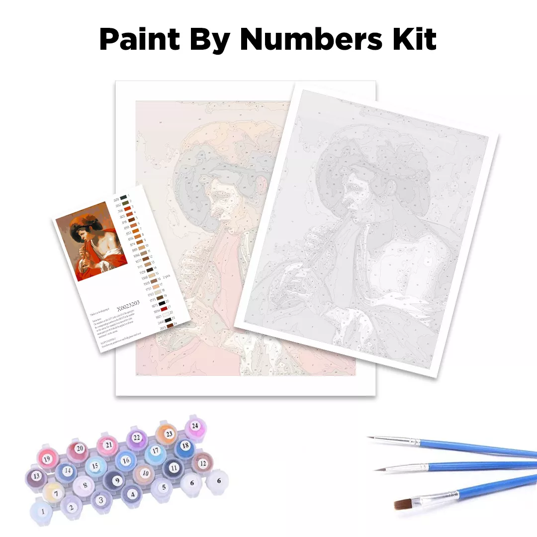 Hubauer Sowa Pigs Paint By Numbers Kit contents