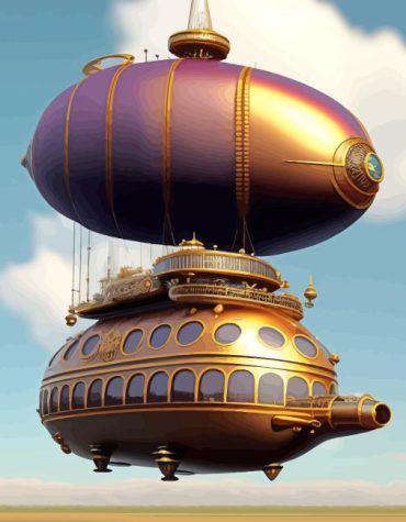 Steampunk Airship Adventure Paint By Numbers