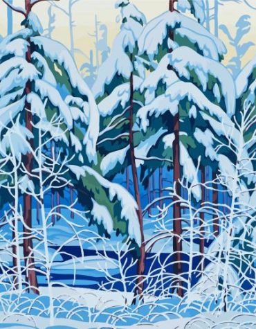 Winter Snow by AJ Casson Paint By Numbers