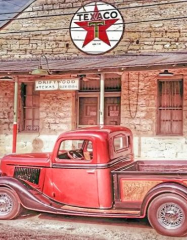 Vintage Red Truck Paint By Numbers