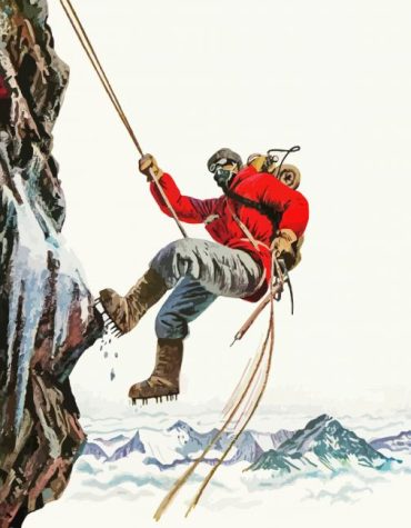 Mountain Climber Abseiling Adventure Paint By Numbers