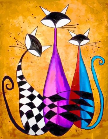Abstract Cat Animals Paint By Numbers