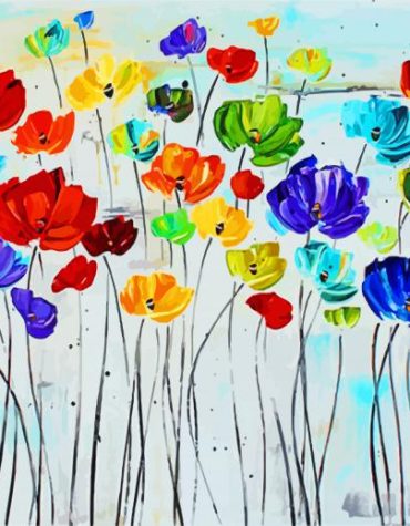 Colorful Poppy Flowers Paint By Numbers