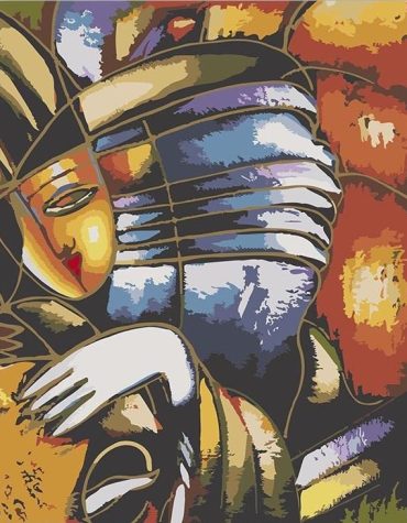 Picasso-Inspired Abstract Portrait Paint By Numbers