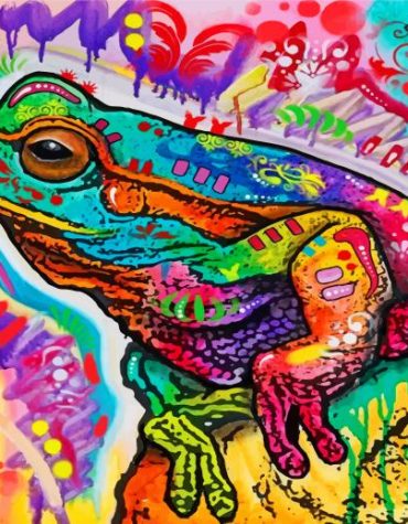 Colorful Frog Art Paint By Numbers