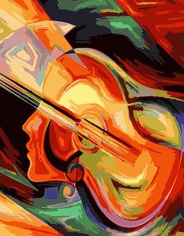 Colorful Abstract Guitar Paint By Numbers