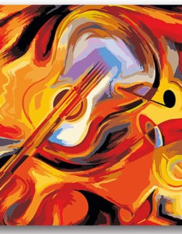 Abstract Guitar and Violin Paint By Numbers